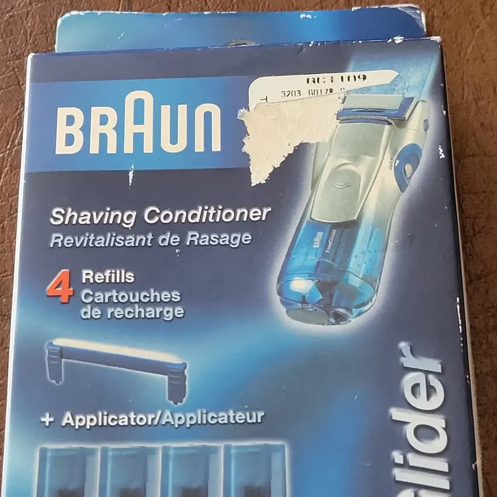 BRAUN SCR 4 Free Glider Pack of 4 Shaving Conditioners Plus Applicator New